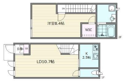 MAISON VOYAGE(1LDK/1階)の間取り写真