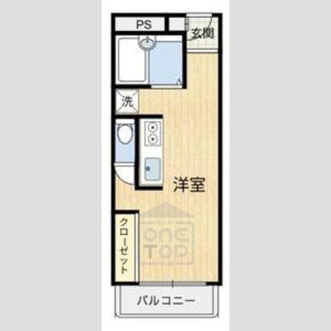 ネオコーポ都(ワンルーム/3階)の間取り写真