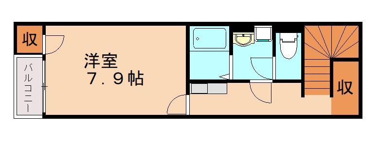 レオネクストウラノス(1K/1階)の間取り写真