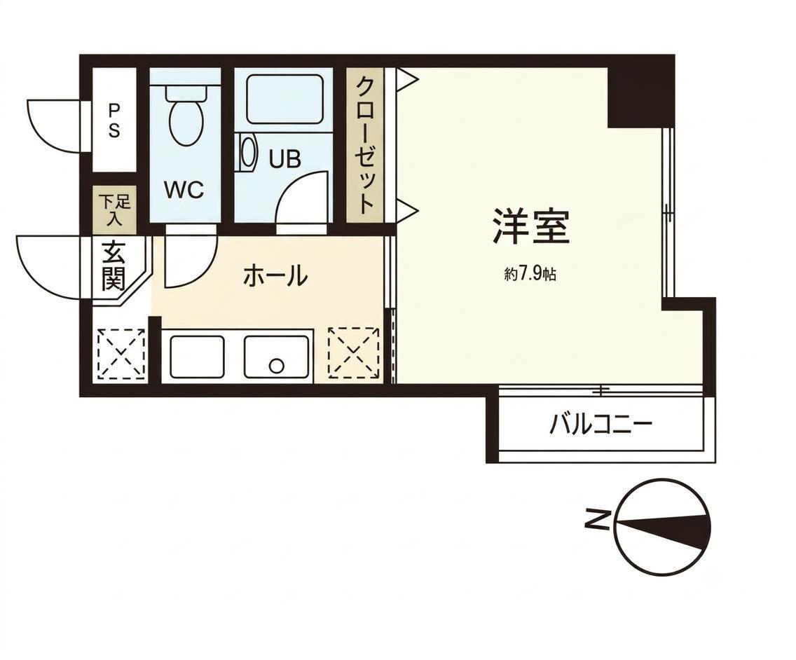 CORSO S 2613(1K/5階)の間取り写真