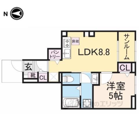 アネモスヒルズ天理2(1LDK/1階)の間取り写真