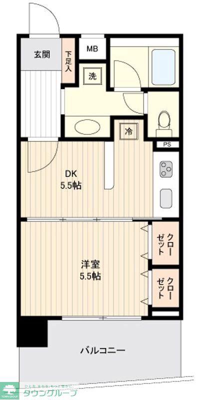 アール・ケープラザ新横浜II(1DK/11階)の間取り写真