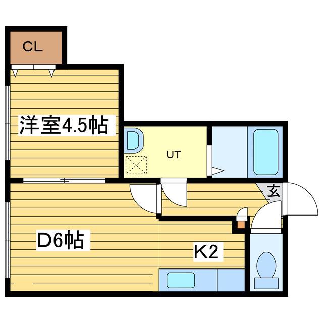 エステート品川(1LDK/3階)の間取り写真