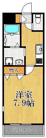 クレアール(1K/1階)の間取り写真