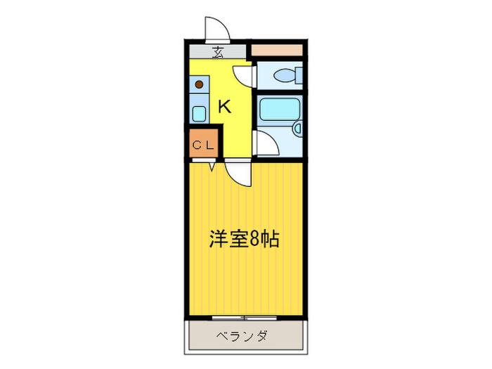 ジュネス丸池(1K/3階)の間取り写真