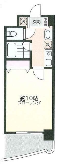 プルミエール相模大野(1K/2階)の間取り写真
