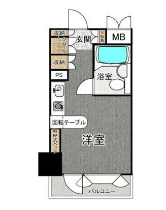 インペリアル南麻布コート&サテライト(ワンルーム/3階)の間取り写真