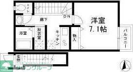 JE CROIS世田谷(1K/2階)の間取り写真