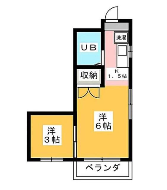 笹塚サニーレジデンス(2K/3階)の間取り写真