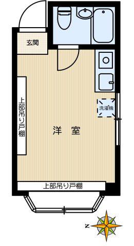 ウィングヒル(ワンルーム/4階)の間取り写真