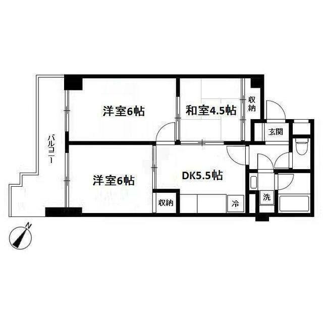 第5山庄ビル(3DK/3階)の間取り写真