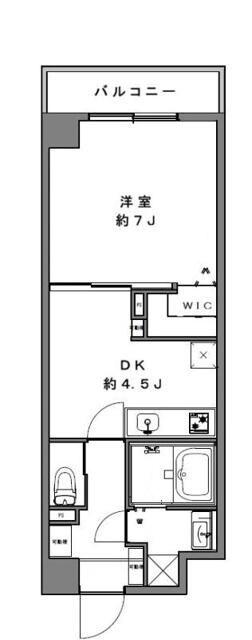ガーデンテラス南麻布(1K/1階)の間取り写真