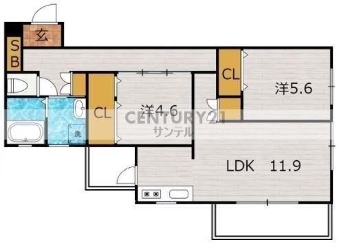 アルテマイスターREVE II(2LDK/5階)の間取り写真