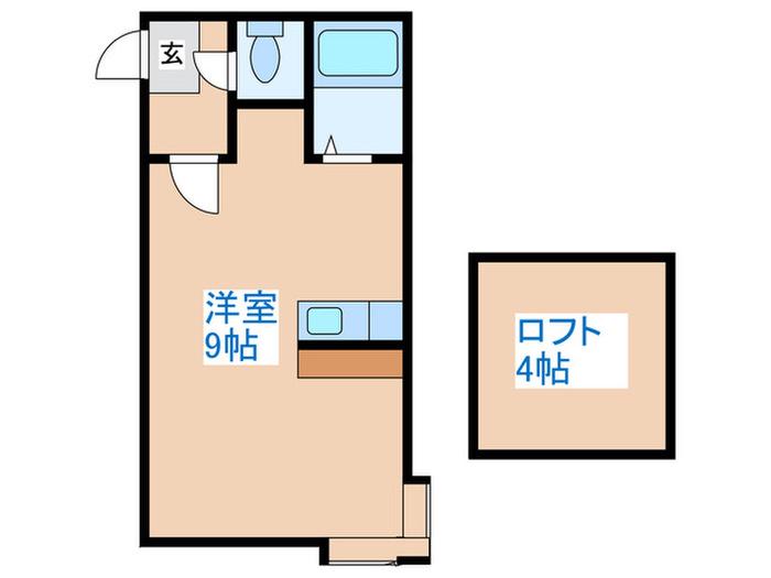ソニア琴似(ワンルーム/3階)の間取り写真
