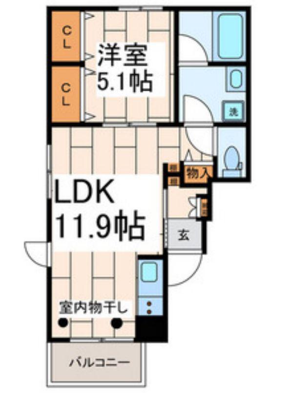 DEAR COURT AKABANE DEAR COURT AKABA(1LDK/2階)の間取り写真