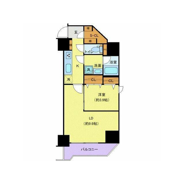 プレール・ドゥーク両国IV 部屋番号208(1LDK/2階)の間取り写真