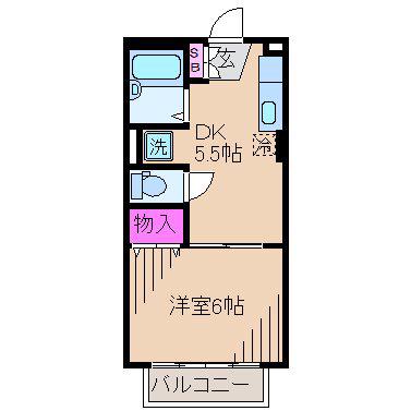 ガーデニアハイツ(1DK/1階)の間取り写真