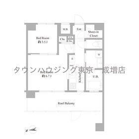 B CITY APARTMENT ITABASHI ノース(1DK/6階)の間取り写真
