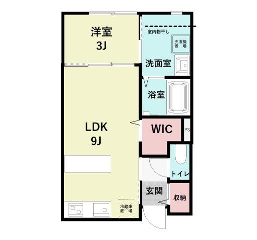 LICENO リセノ(1LDK/1階)の間取り写真