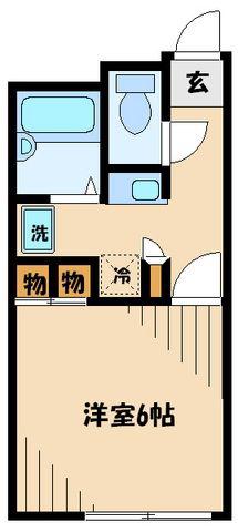 レオパレスアビィロード烏山(1K/1階)の間取り写真