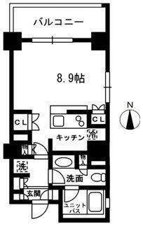 レジディア中落合(ワンルーム/4階)の間取り写真