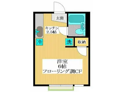 クレストホーム(1K/1階)の間取り写真