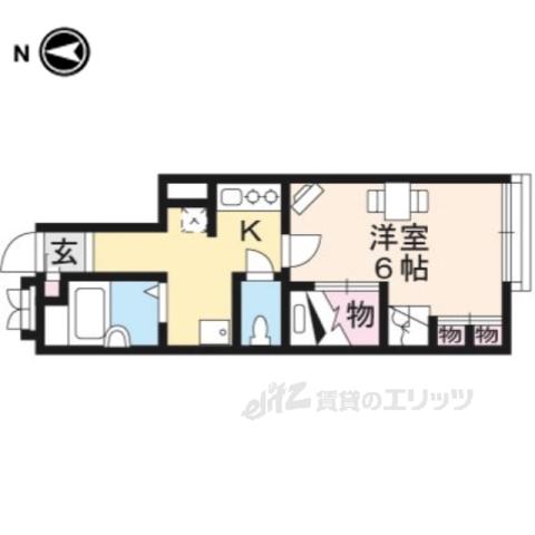 レオパレスプラティニ(1K/2階)の間取り写真