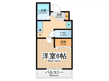 アーバン・コア・カサイ(1K/3階)の間取り写真