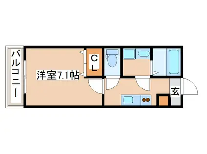 ARPEGGIO東須磨(1K/3階)の間取り写真