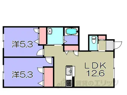 シャーメゾン ブルー(2LDK/1階)の間取り写真