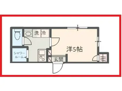 メルディア浅草II(1K/2階)の間取り写真