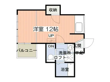 ロイヤルシティ中洲プレミアム 鹿児島市(ワンルーム/10階)の間取り写真
