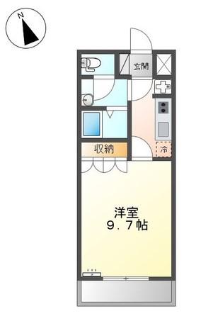 メゾンホリコシ1(1K/2階)の間取り写真