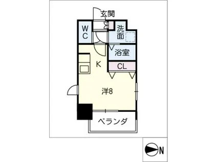S-RESIDENCE千種(ワンルーム/10階)の間取り写真
