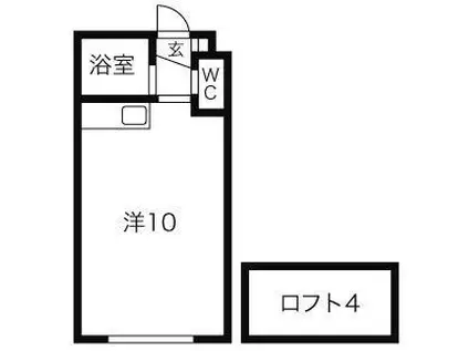 SOC189(ワンルーム/4階)の間取り写真