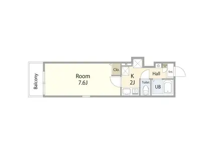 グランクオール大泉学園(1K/1階)の間取り写真