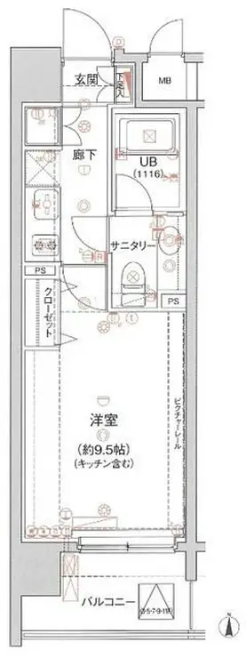 アクロス新宿 6階階 間取り