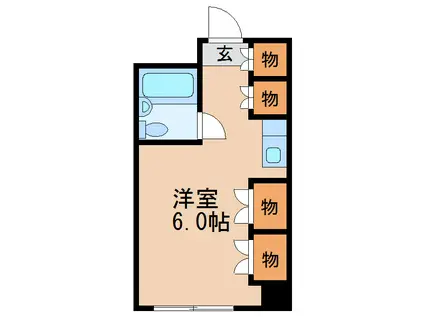 東カン名古屋キャステール(ワンルーム/8階)の間取り写真