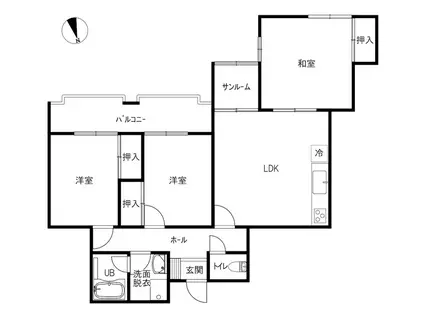 パスト泉野(3LDK/1階)の間取り写真