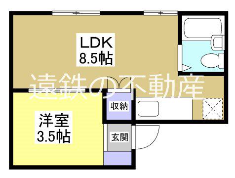 A-LIFE葵東(ワンルーム/4階)の間取り写真