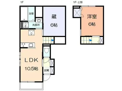 シエル ブリランテ(1LDK/1階)の間取り写真