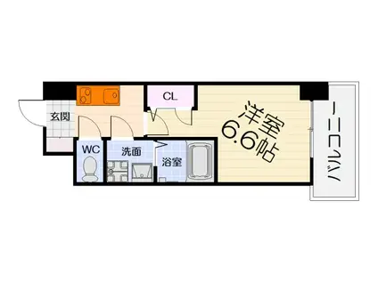 S-RESIDENCE堺浜寺BROAD(1K/5階)の間取り写真