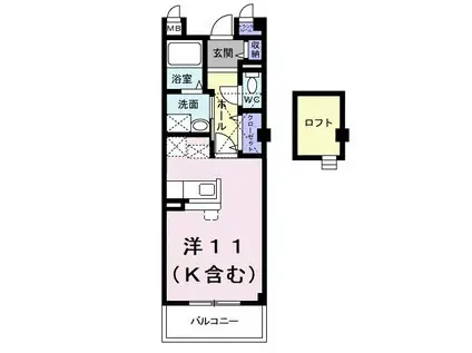 サンライズ伏見(ワンルーム/3階)の間取り写真