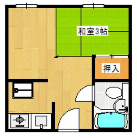 磨屋町ビル(ワンルーム/5階)の間取り写真