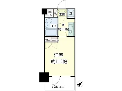 NICアーバンスピリッツ鶴見I(1K/3階)の間取り写真