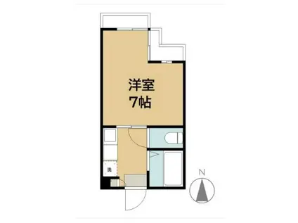 フィオーレ上東 I(1K/2階)の間取り写真