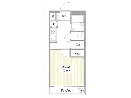 スぺランザ(1K/1階)の間取り写真