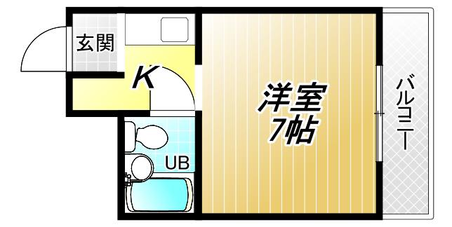 コーポ99(ワンルーム/3階)の間取り写真