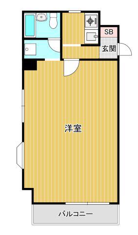 イトーピア高津(1K/8階)の間取り写真