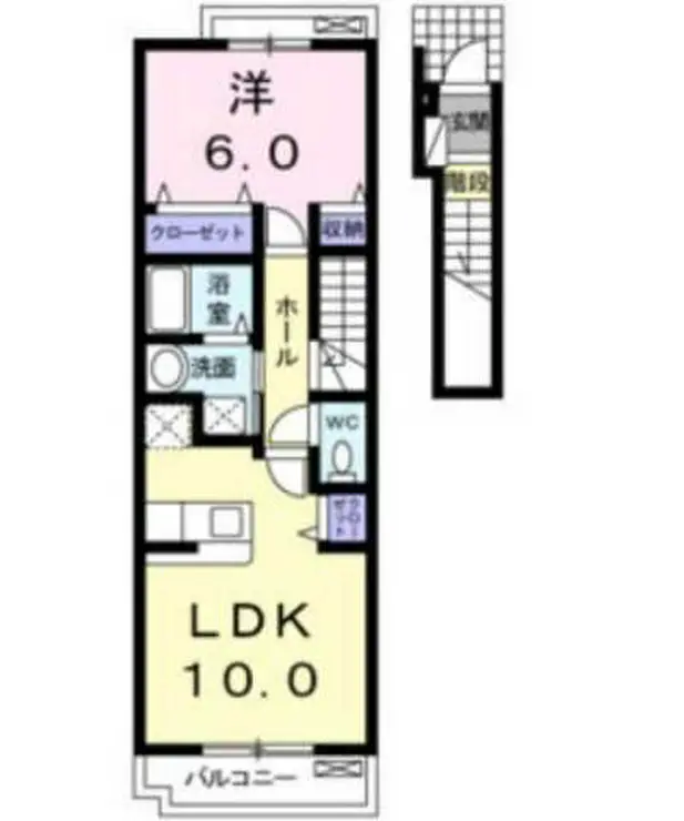 エクリューイ 2階階 間取り
